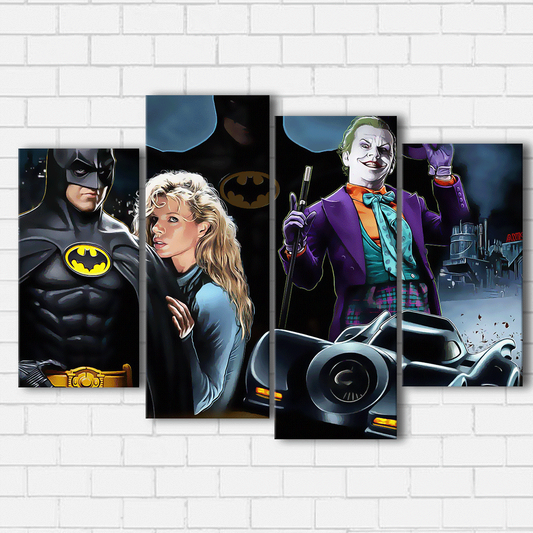 1989 Batman Canvas SetsWall Art4 PIECE / SMALL / 0.75 - Radicalave