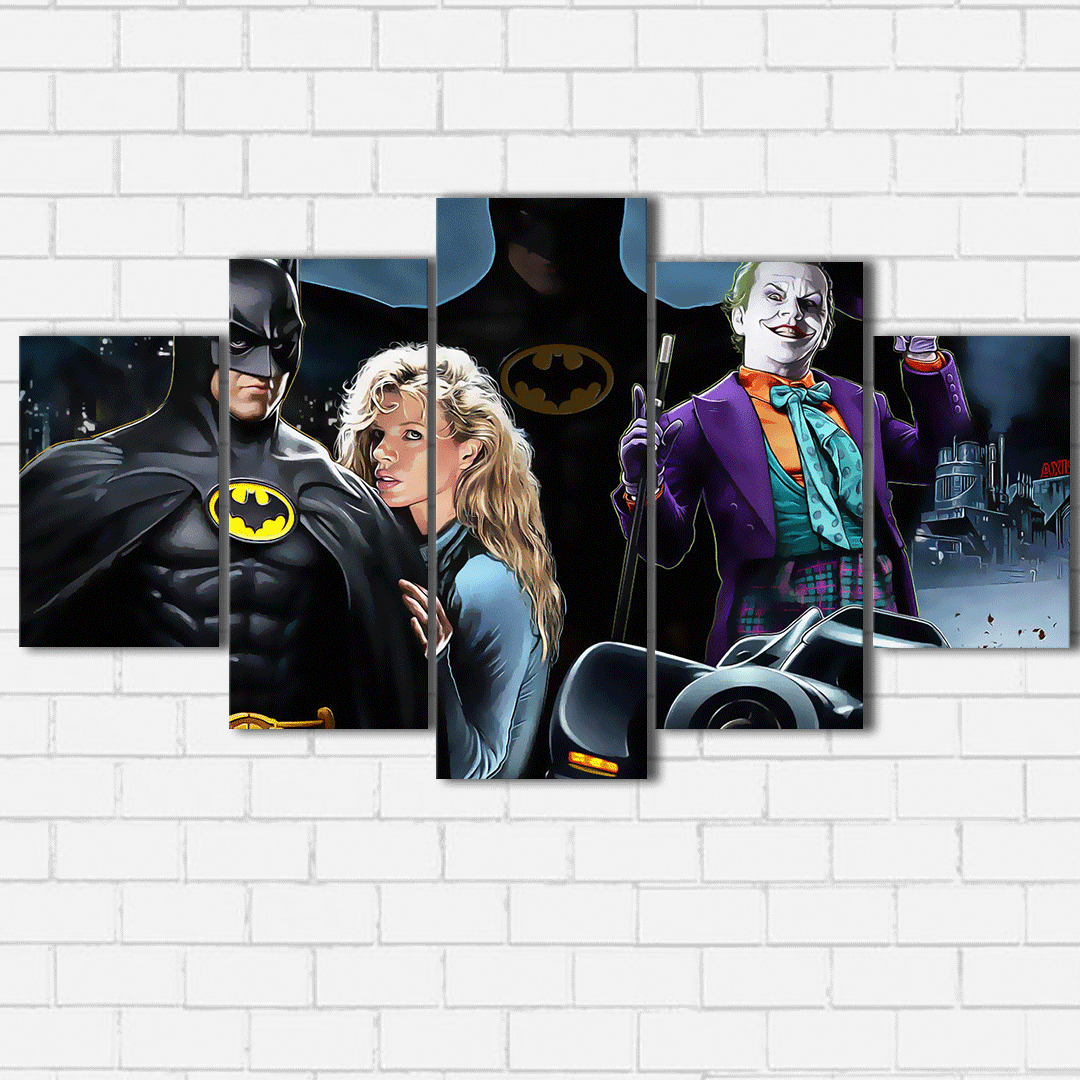 1989 Batman Canvas SetsWall Art5 PIECE / SMALL / 0.75 - Radicalave