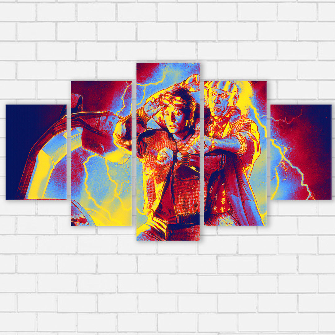 BTTF Doc and Marty Canvas SetsWall Art5 PIECE / SMALL / Standard (.75") - Radicalave