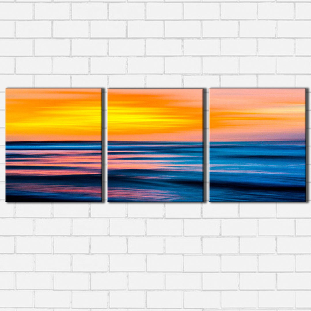 Abstract Beach Sunset Canvas Sets