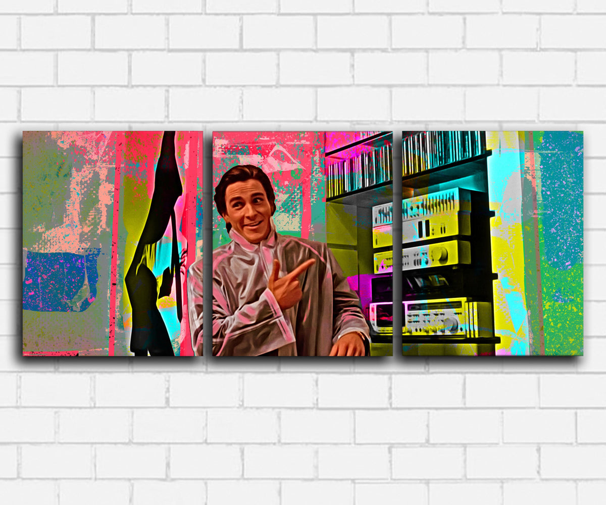 American Psycho Hip To Be Square Neon Canvas Sets