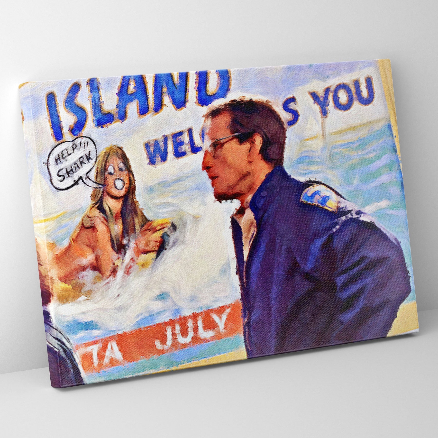 Jaws Amity Island Poster/Canvas | Far Out Art 