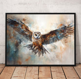 Barn Owl Poster/Canvas | Far Out Art 