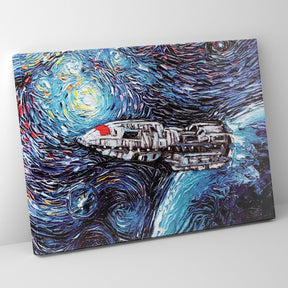 Battlestar Galactica Starry Night Poster/Canvas | Far Out Art 