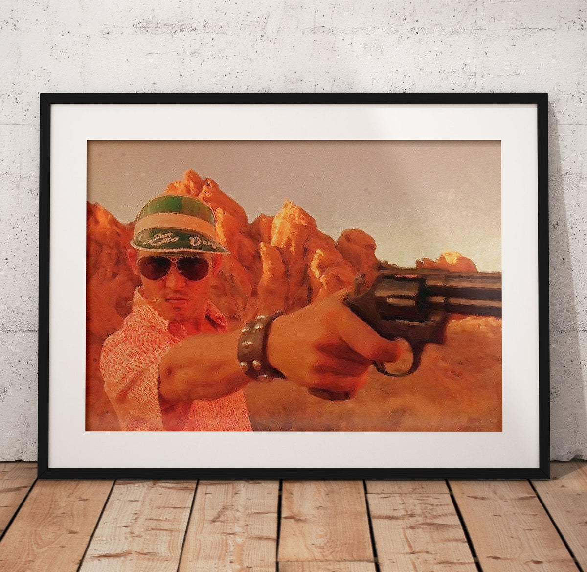 Fear And Loathing Desert Shootout Poster/Canvas | Far Out Art 