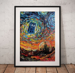 Dr. Who Tardis Starry Night | Far Out Art 