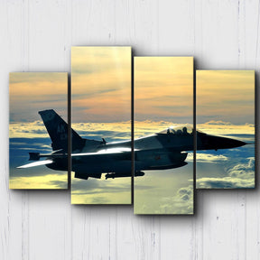 F-16 Fighting Falcon Sunset Canvas Sets