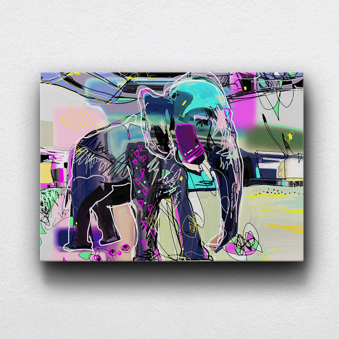 Graffiti Elephant Canvas Sets