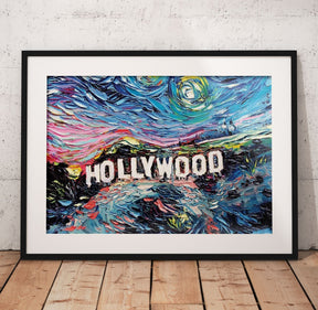 Hollywood Hills Starry Night Wall Art