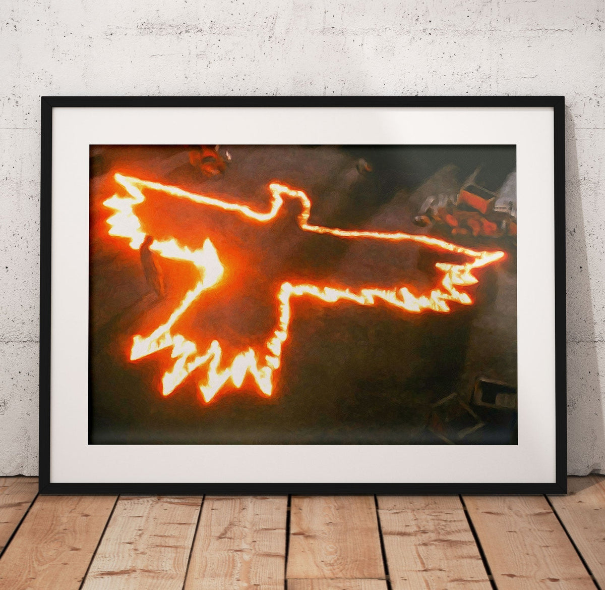 The Crow In Flames Poster/Canvas | Far Out Art 