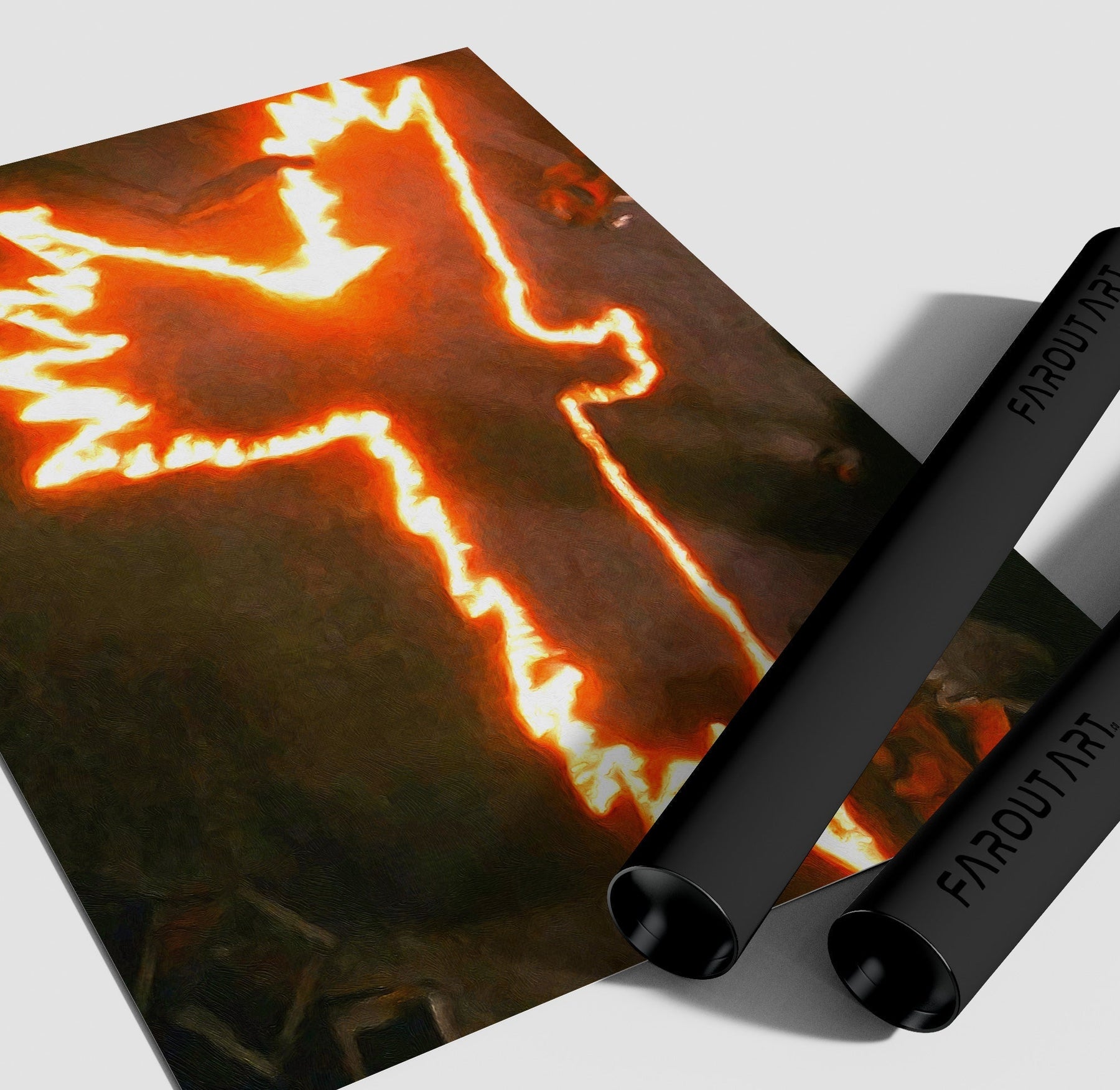 The Crow In Flames Wall Art