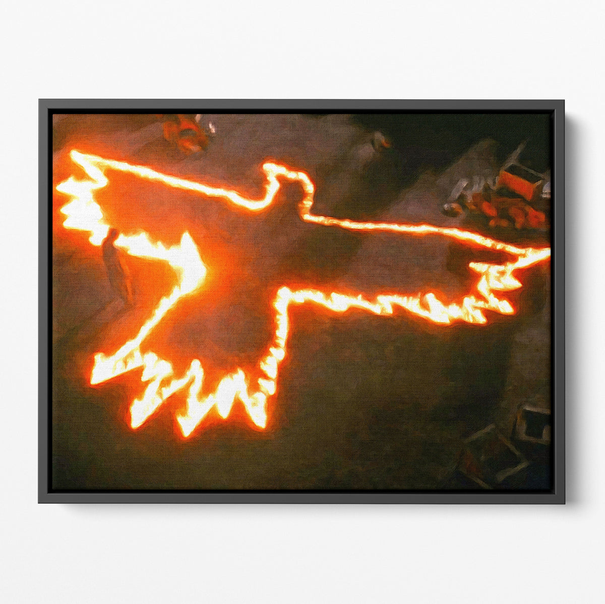 The Crow In Flames Poster/Canvas | Far Out Art 