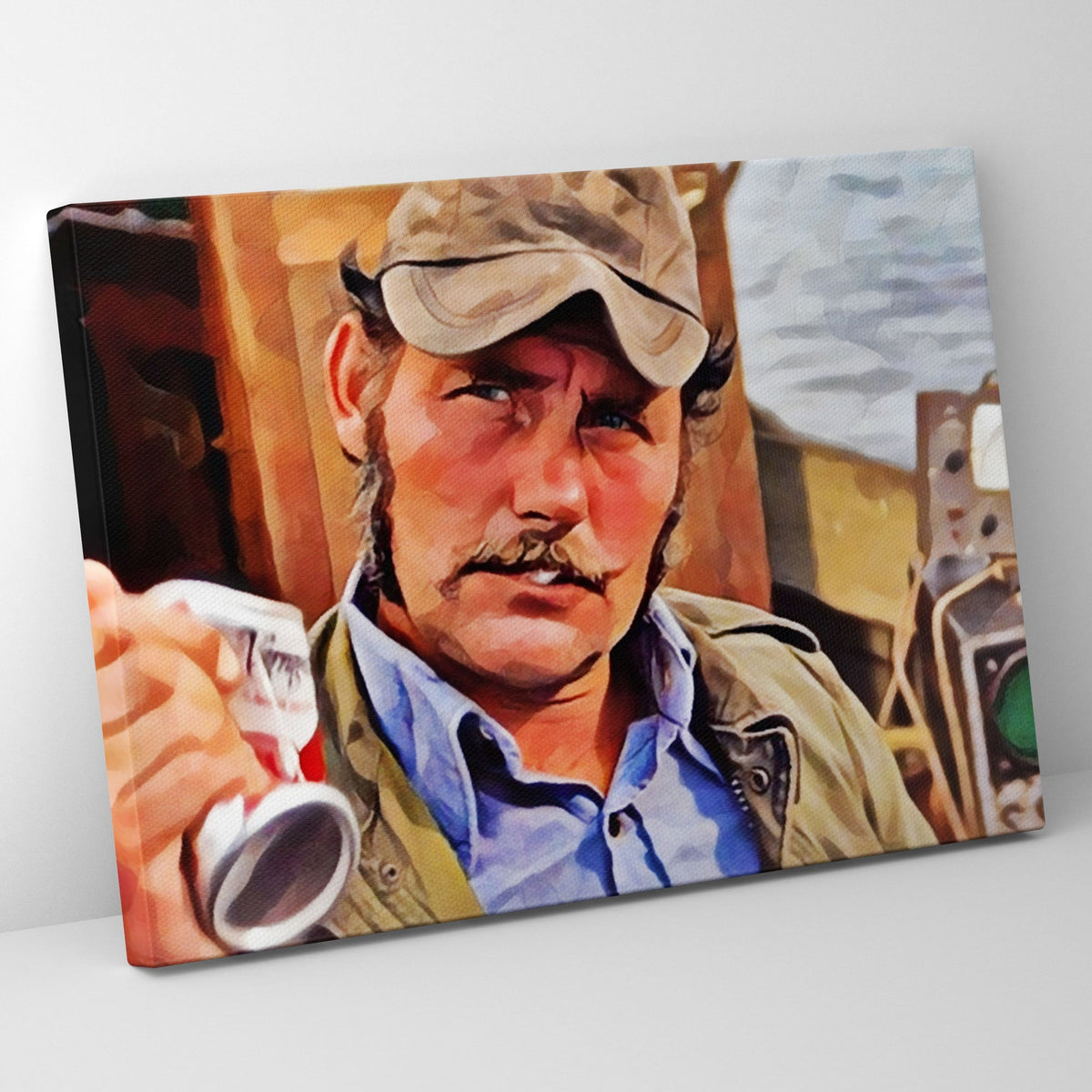 Jaws Crush It Like Quint Poster/Canvas | Far Out Art 
