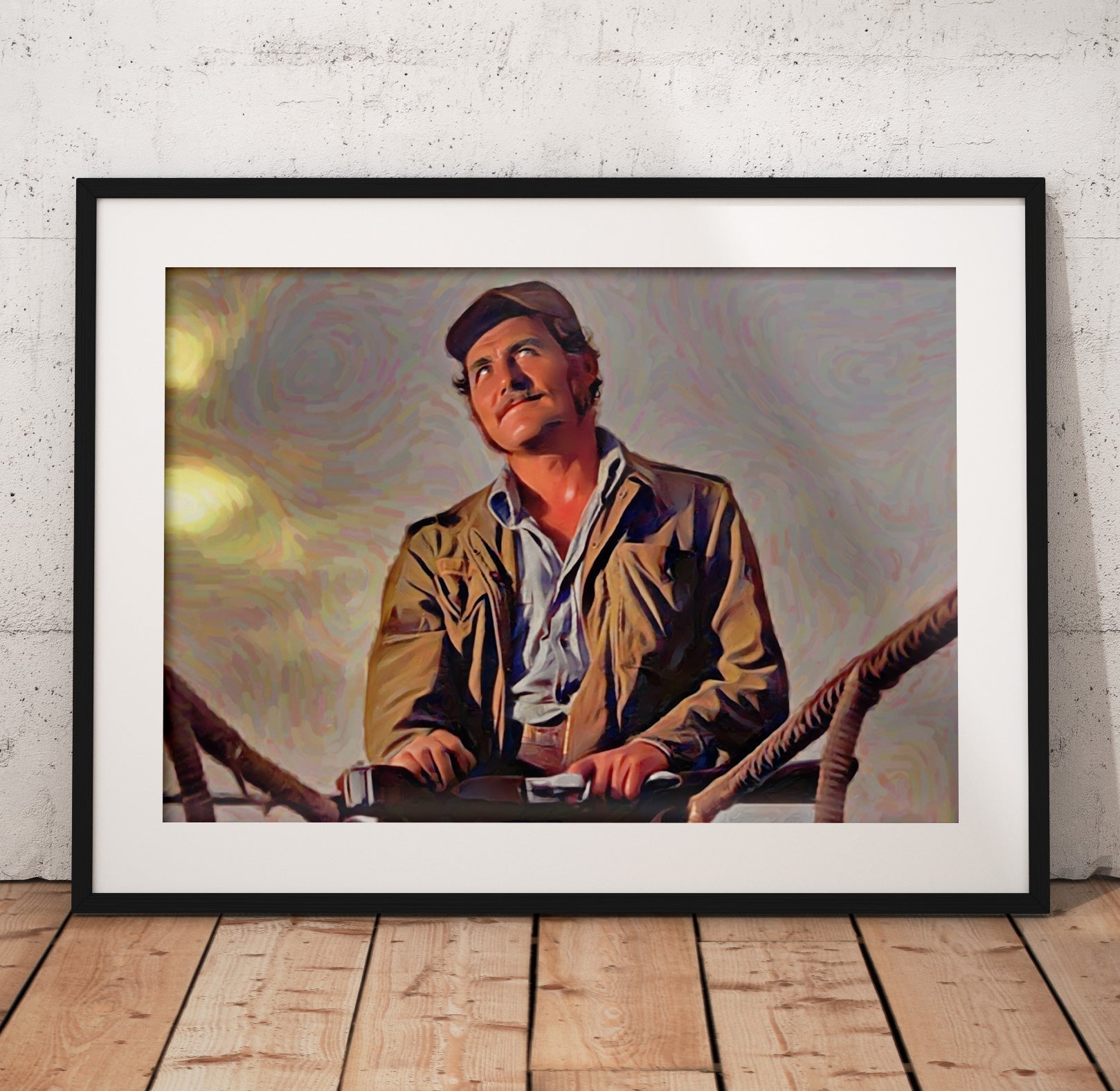 Jaws Quint at Dusk Poster/Canvas | Far Out Art 