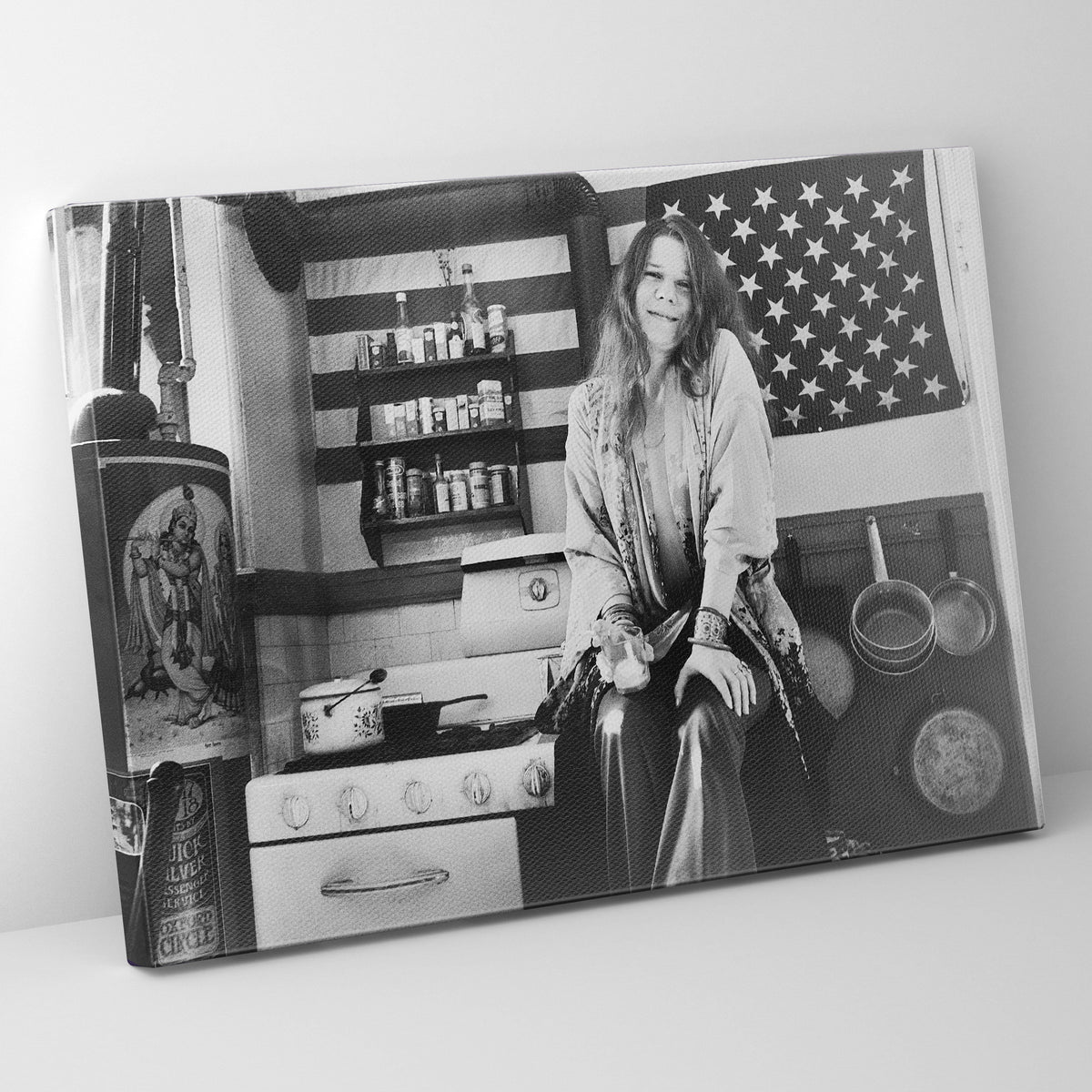 Janis Joplin Kitchen BW | Far Out Art 