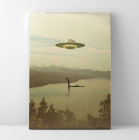 Lochness & UFO Poster/Canvas | Far Out Art 