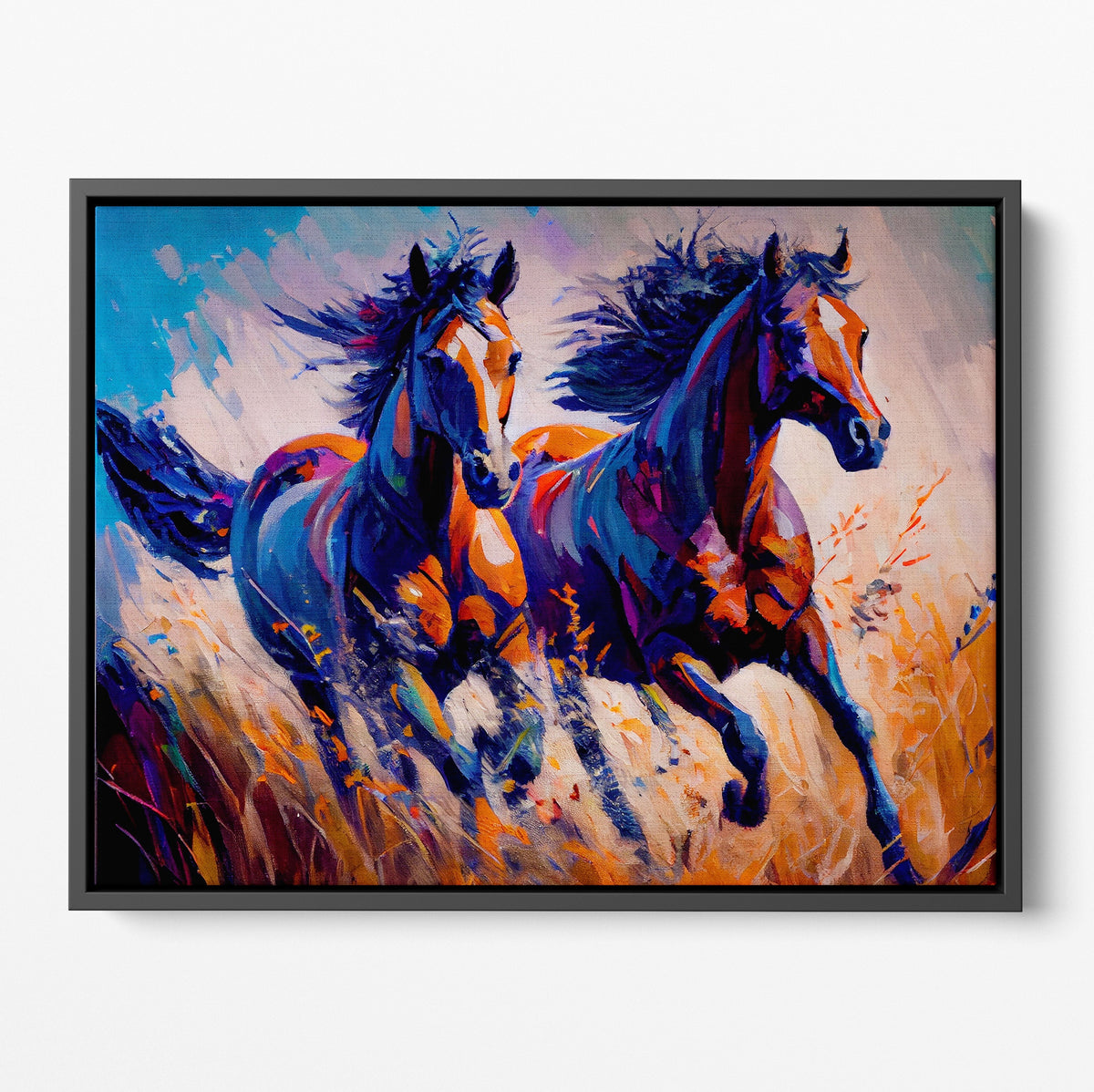 Mustangs Running Poster/Canvas | Far Out Art 