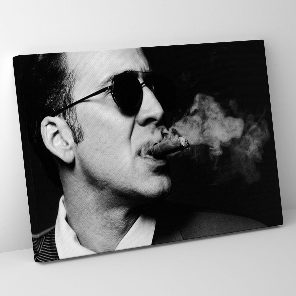 Nicolas Cage Cigar Poster/Canvas | Far Out Art 