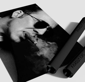 Nicolas Cage Cigar Poster/Canvas | Far Out Art 