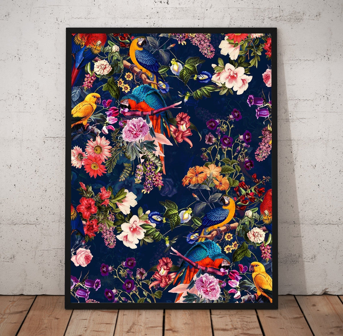 Parrot Garden Poster/Canvas | Far Out Art 