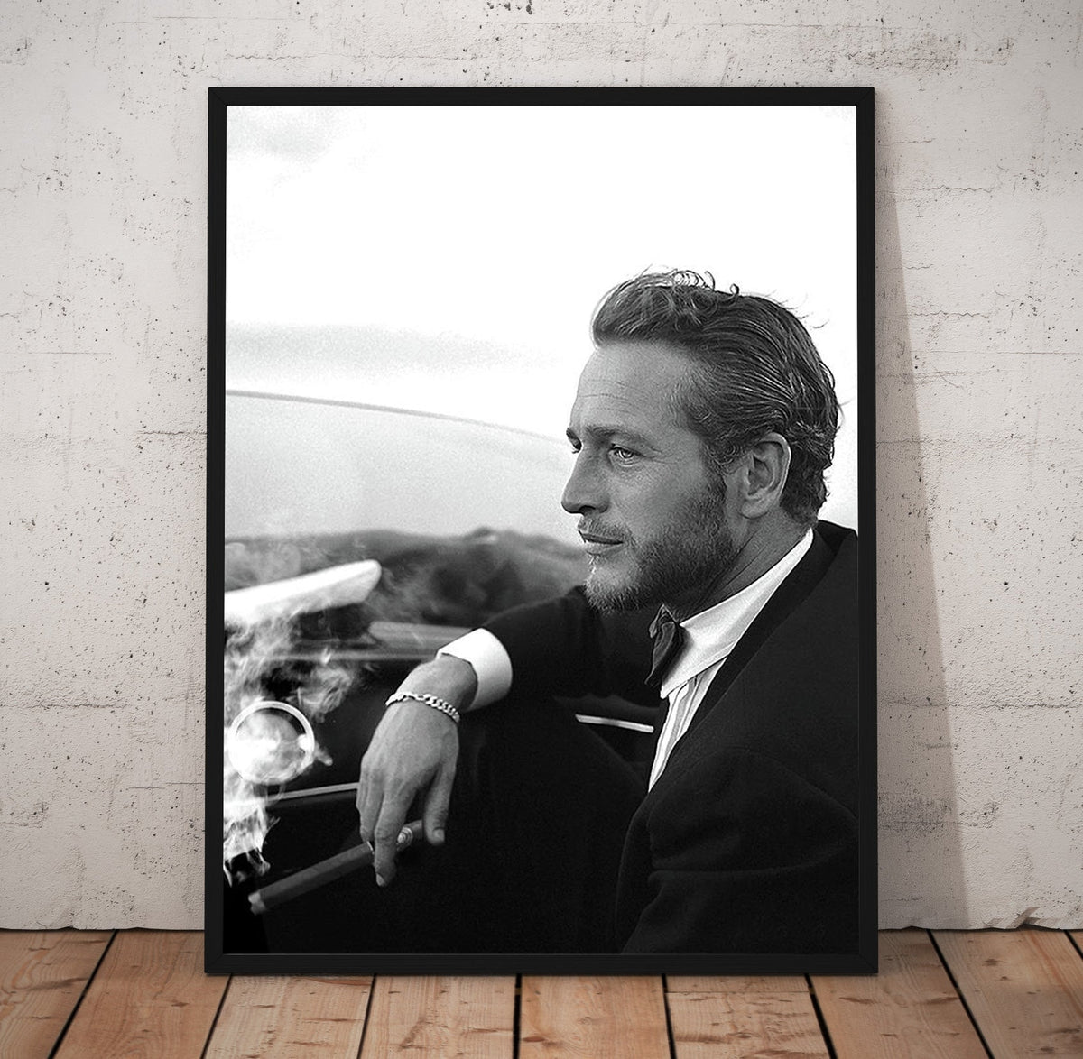 Paul Newman Cigar Poster/Canvas | Far Out Art 