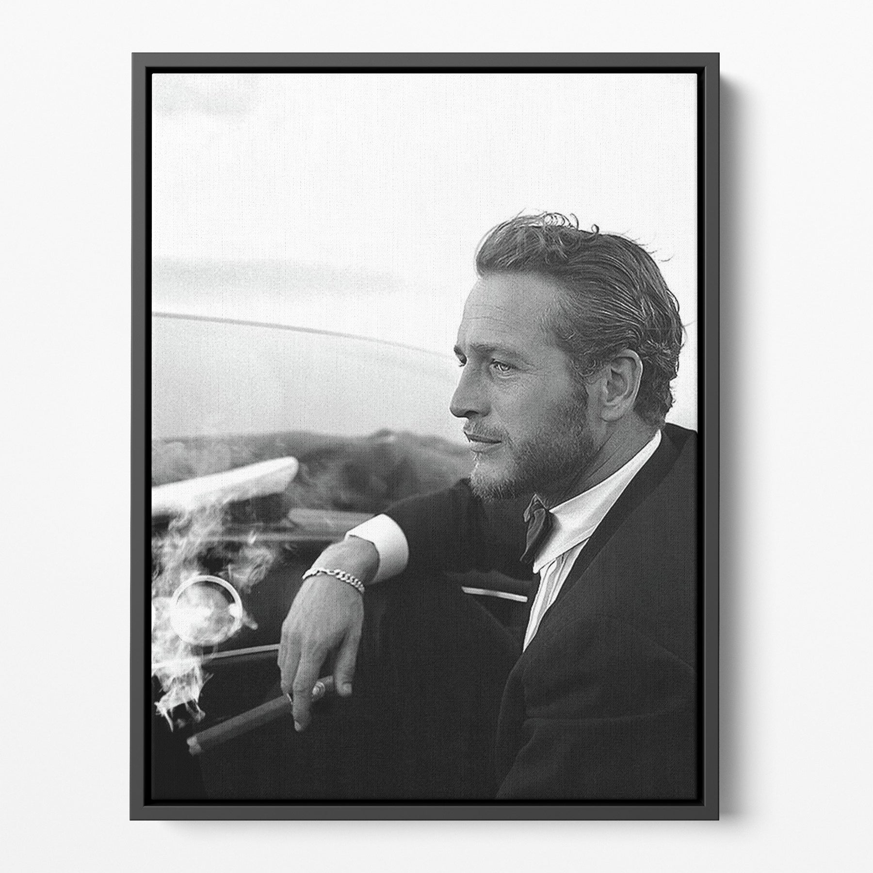 Paul Newman Cigar Poster/Canvas | Far Out Art 