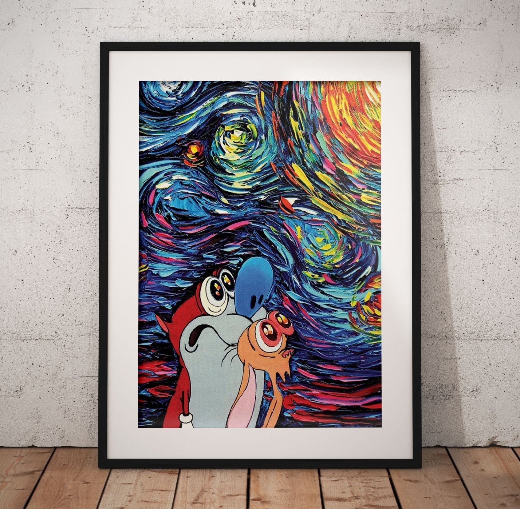 Ren & Stimpy Starry Night | Far Out Art 