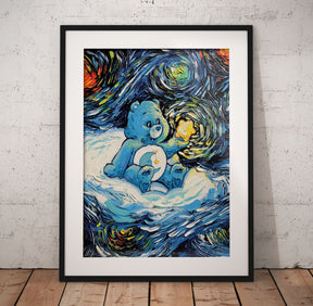 Bedtime Care Bear Starry Night | Far Out Art 