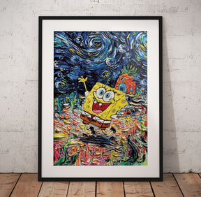 Spongebob Starry Night | Far Out Art 