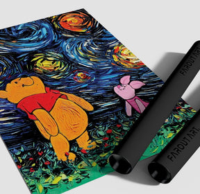 Winnie The Pooh Starry Night | Far Out Art 