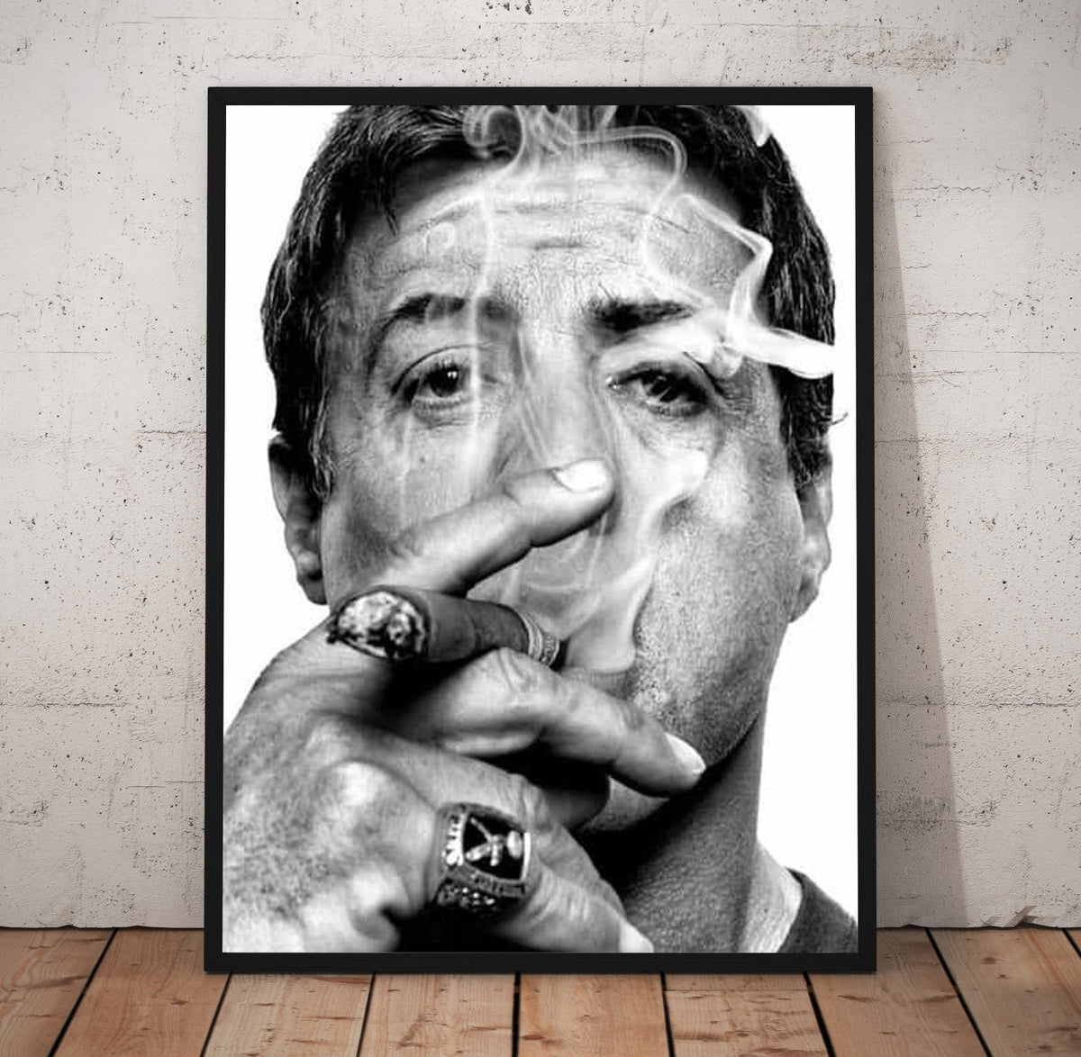 Sylvester Stallone Cigar Poster/Canvas | Far Out Art 