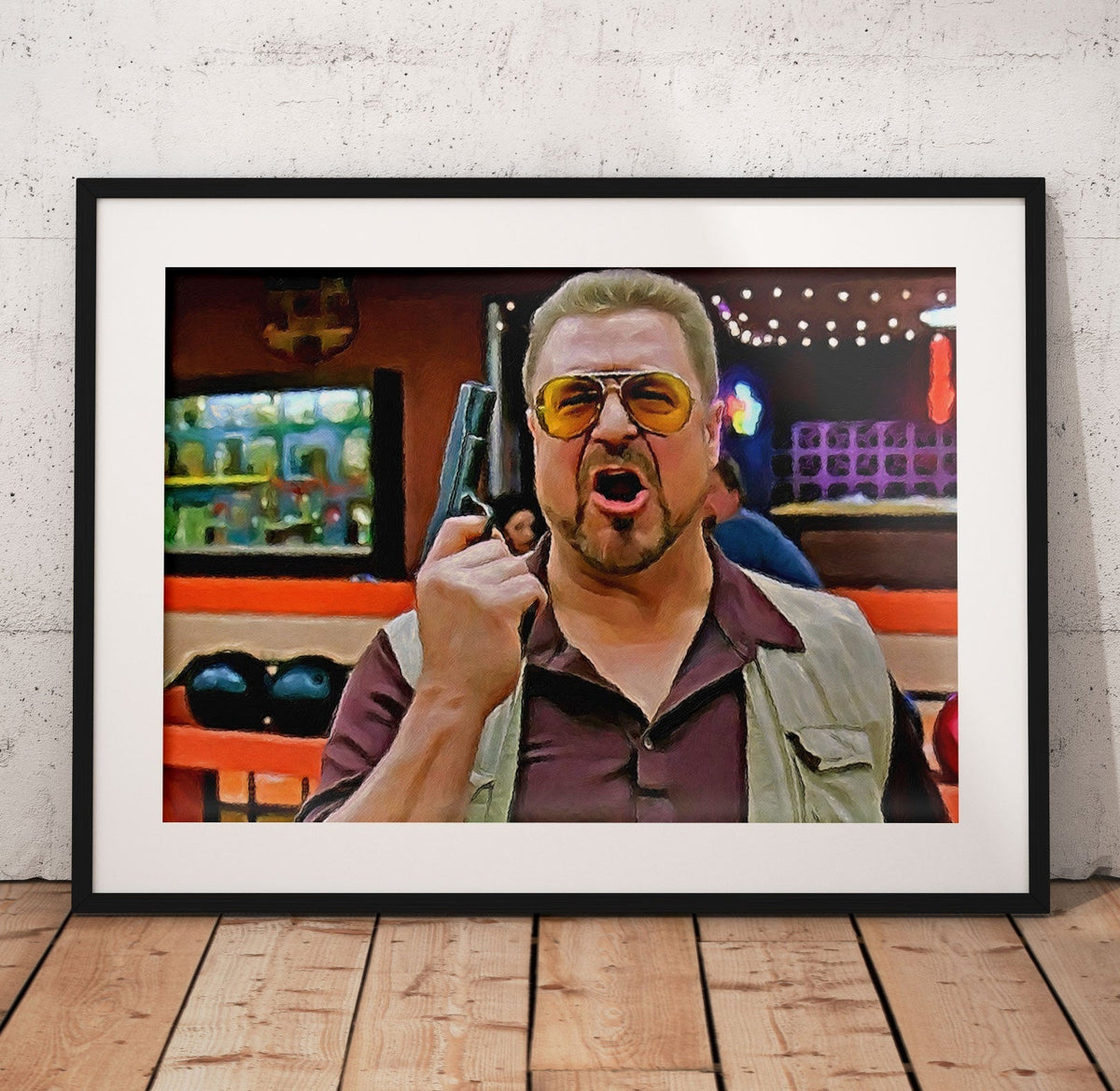 The Big Lebowski Over The Line Poster/Canvas | Far Out Art 