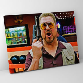 The Big Lebowski Over The Line Poster/Canvas | Far Out Art 