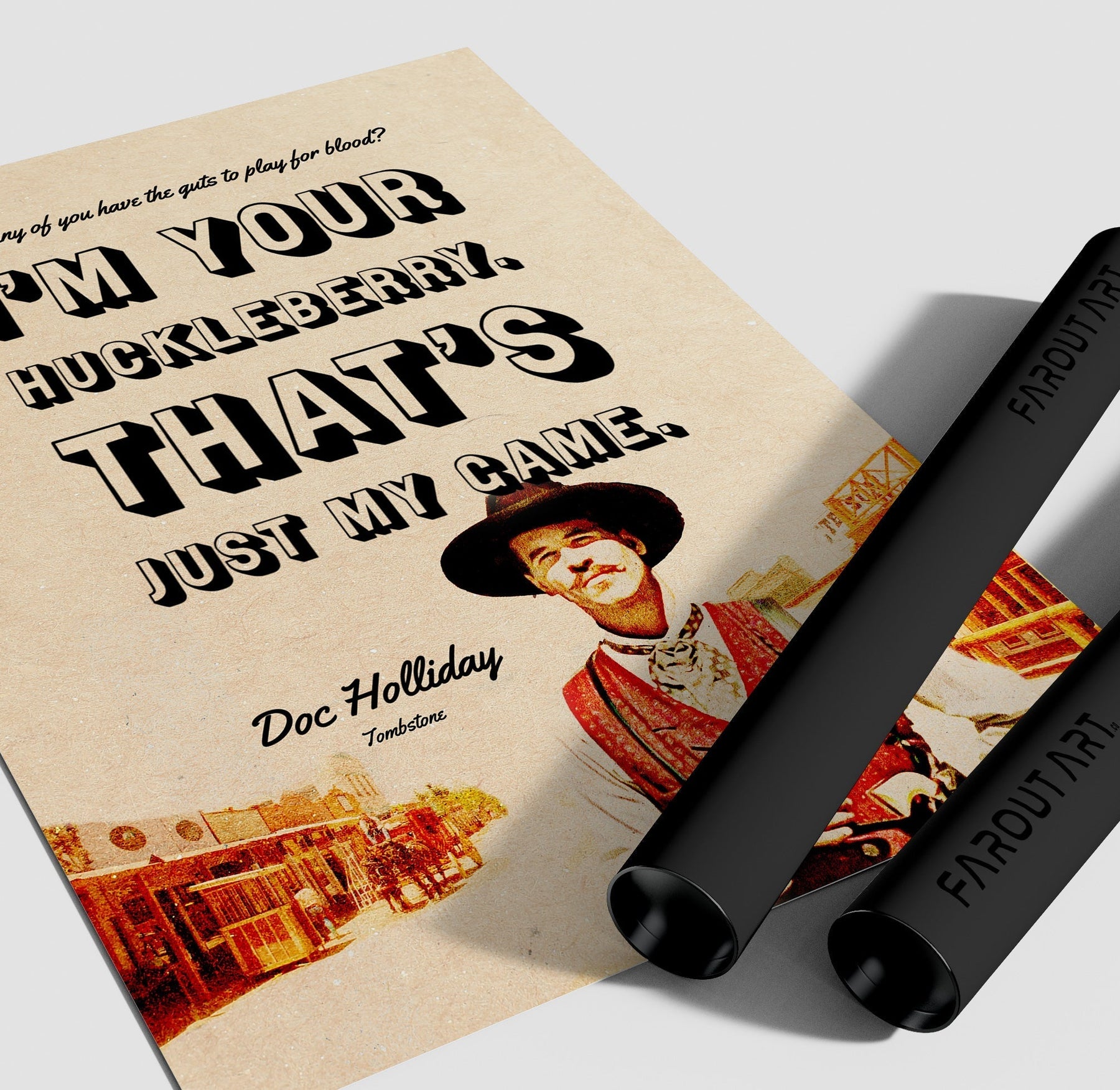Tombstone Huckleberry Doc Holiday Quote | Far Out Art 