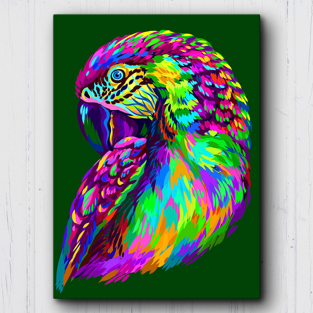 Neon Macaw Canvas Sets