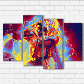BTTF Doc and Marty Canvas SetsWall Art4 PIECE / SMALL / Standard (.75") - Radicalave