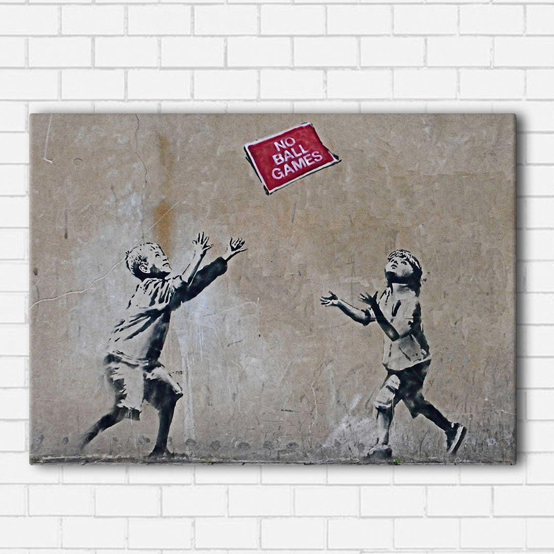 Banksy No Ball Games Canvas Sets