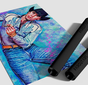 Urban Cowboy Bud Color Pop Poster/Canvas | Far Out Art 