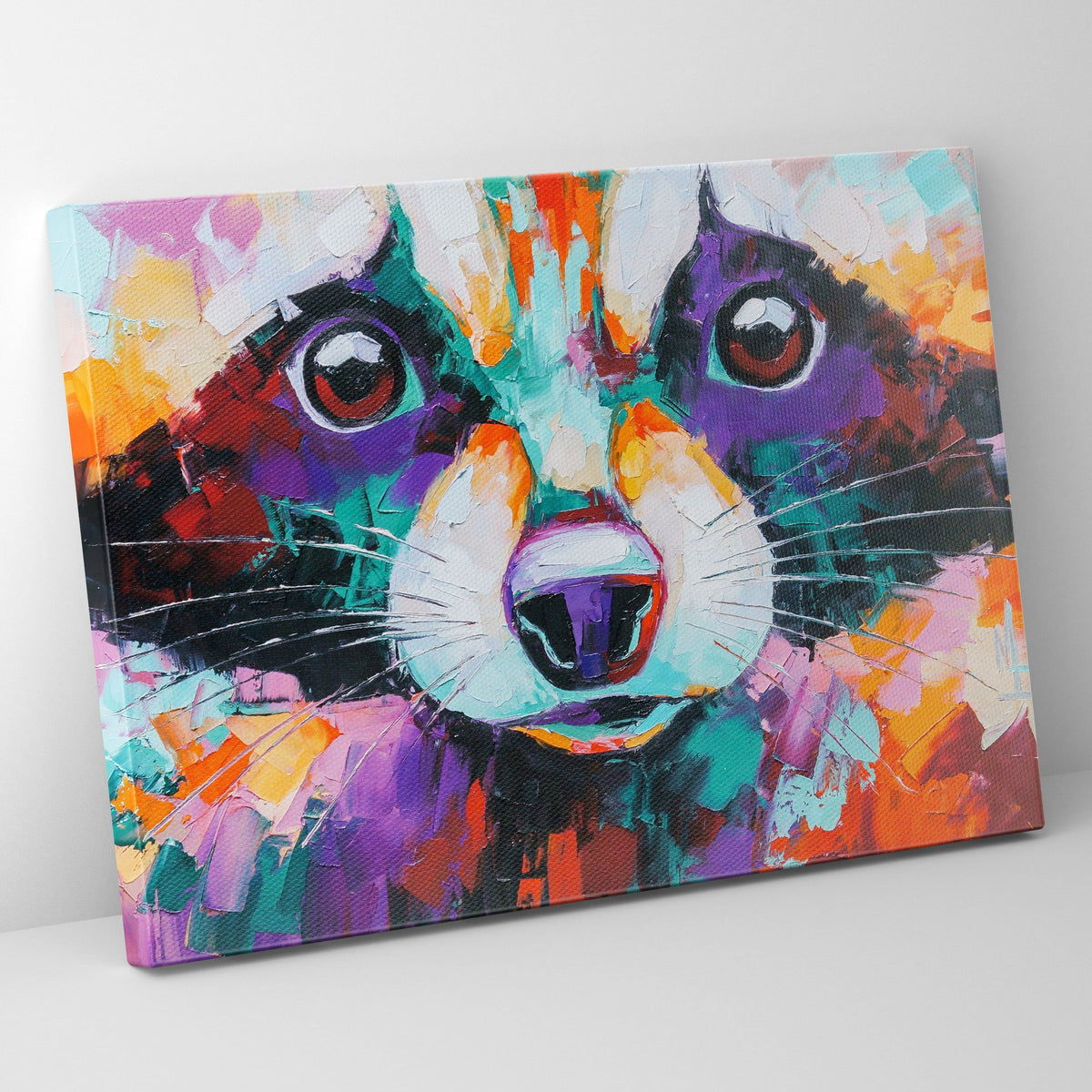 Colorful Racoon Poster/Canvas | Far Out Art 