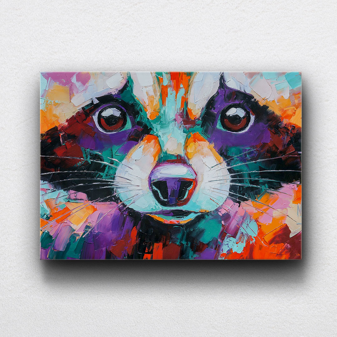 Colorful Raccoon Canvas Sets
