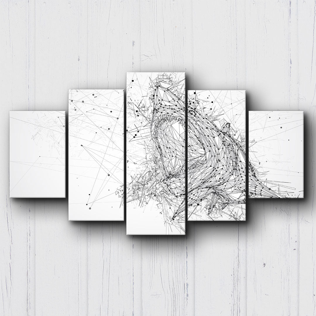 Connect The Dots Great White Shark Canvas Sets