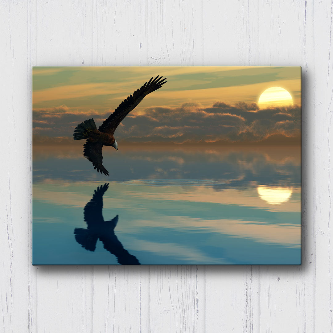 Eagle At Sunset Canvas Sets
