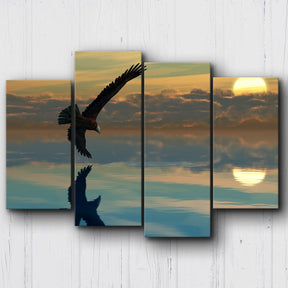 Eagle At Sunset Canvas Sets
