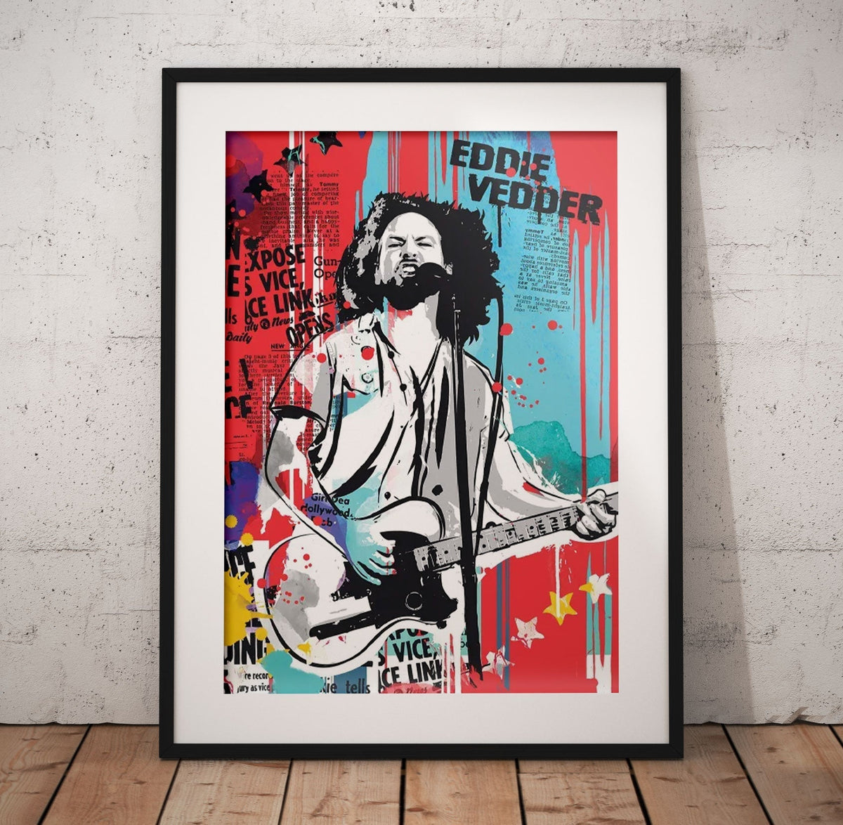 Eddie Vedder Poster/Canvas | Far Out Art 