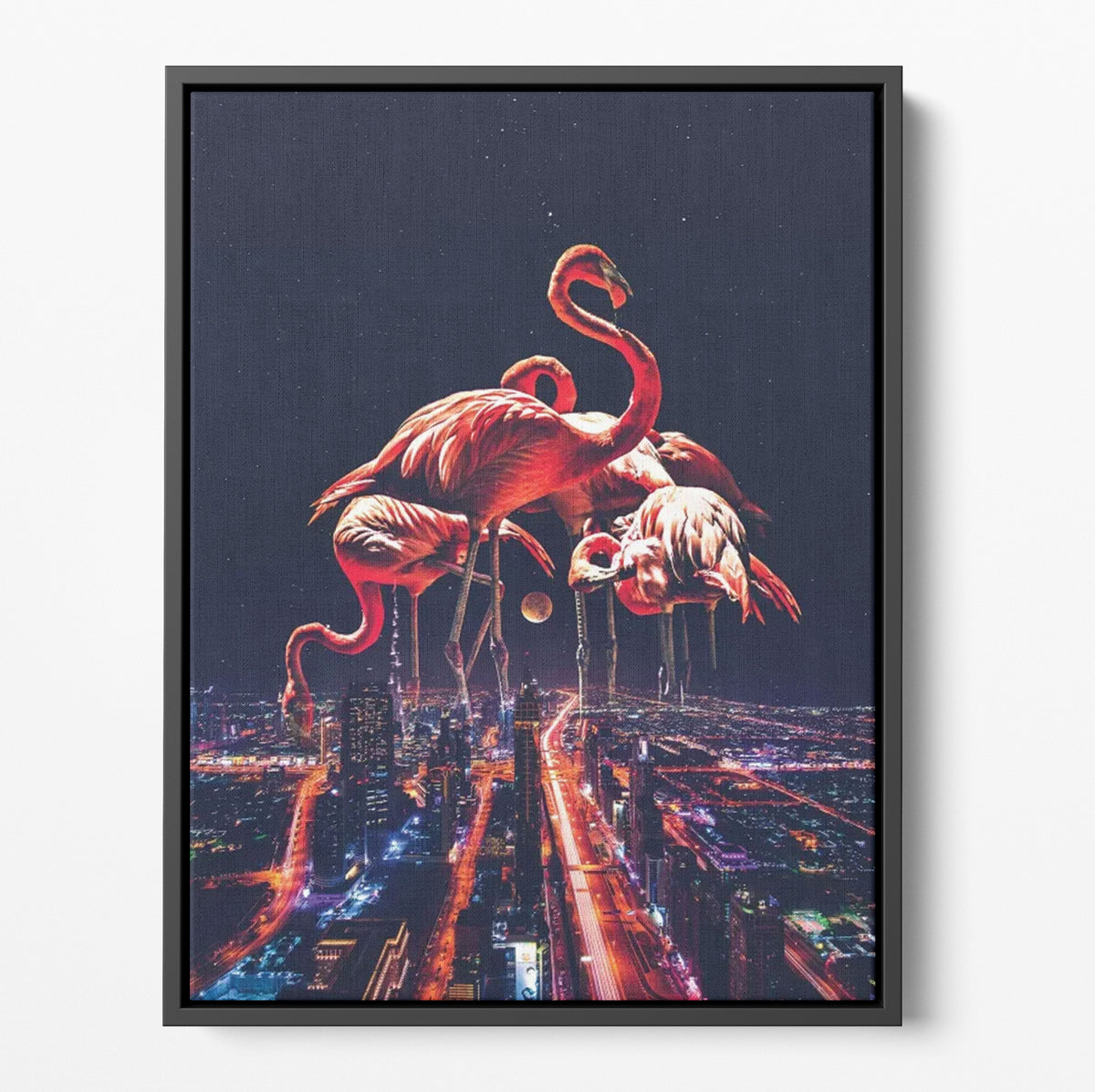 Flamingo Nights Poster/Canvas | Far Out Art 
