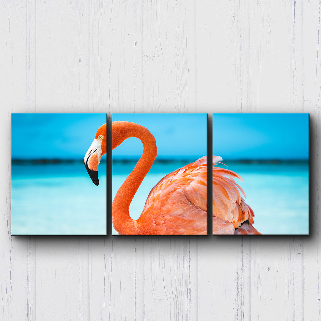 Flamingo On The Beach Canvas Sets