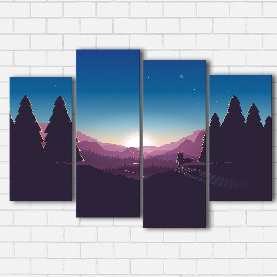 Forrest Sunset Canvas Sets