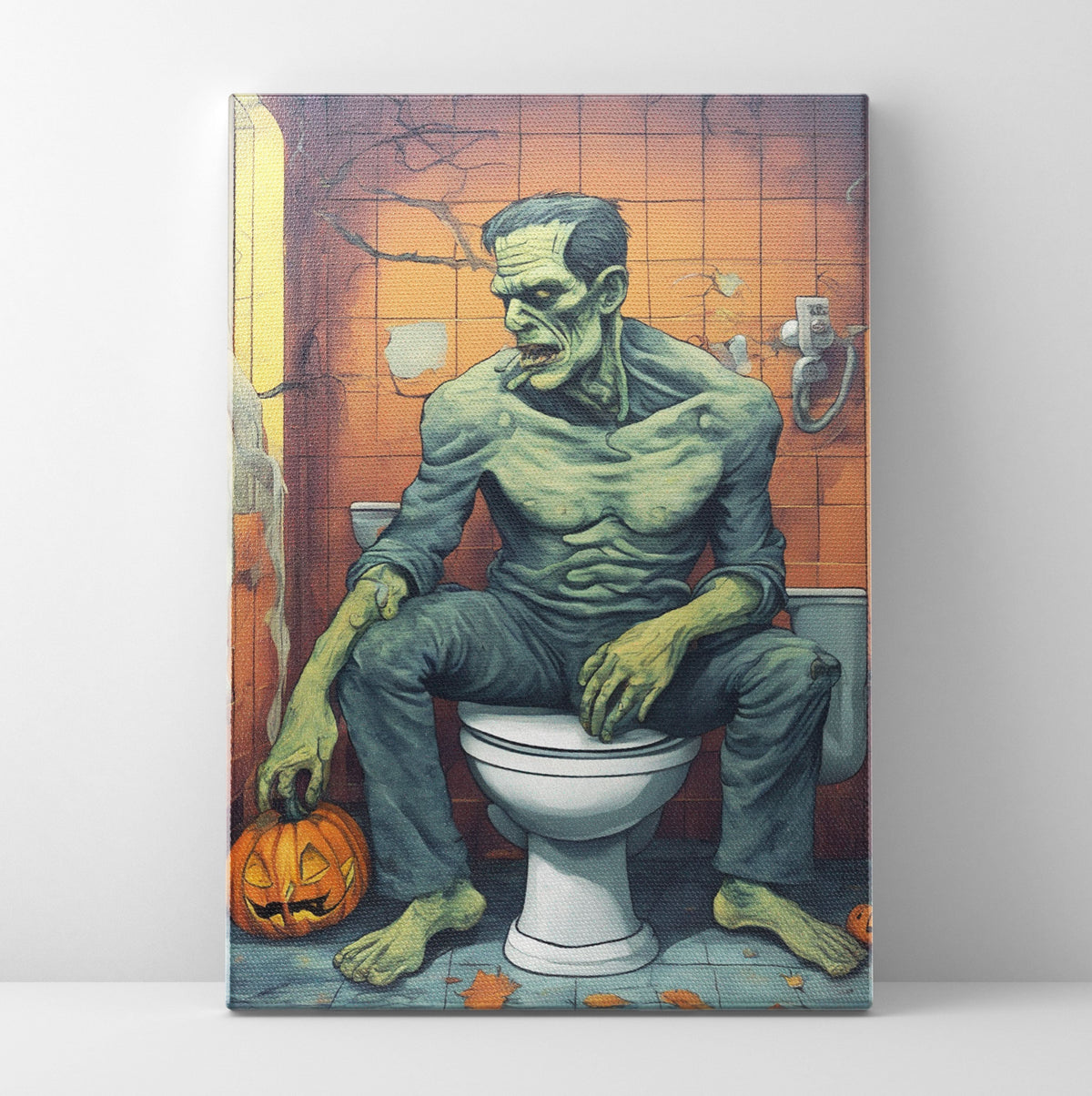 Frankensteins Bathroom Poster/Canvas | Far Out Art 