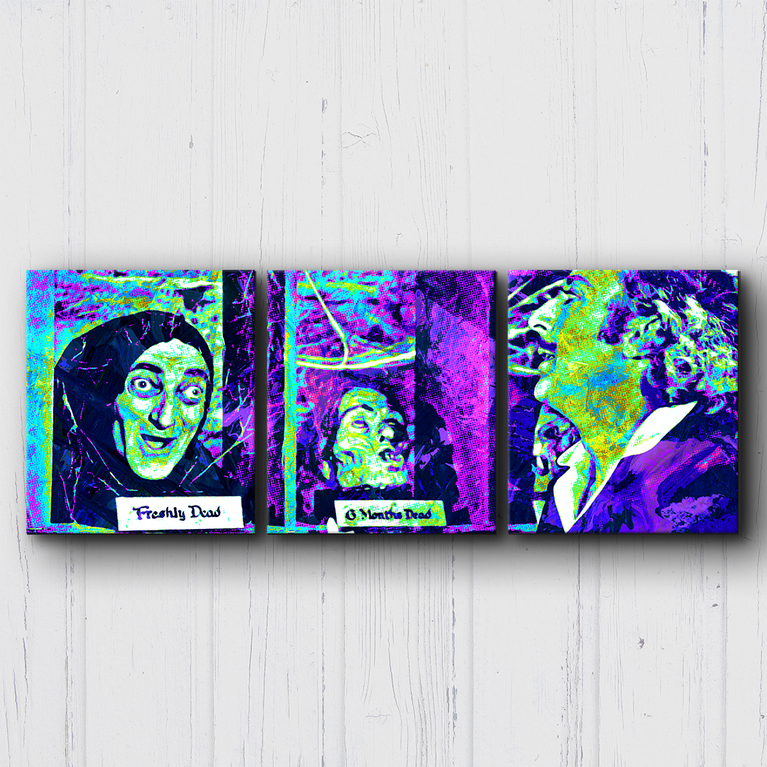 Young Frankenstein Freshly Dead Color Drip Canvas Sets