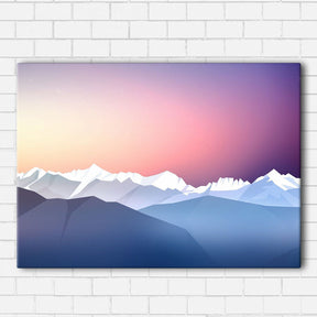 Frozen Mountain Range Canvas Sets